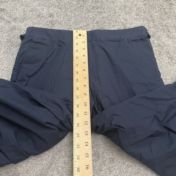 J.Crew Rory  Wide Leg Cullote Crop Pants Womens 10 Navy Blue Gaucho Cotton 31x19 - Picture 6 of 10